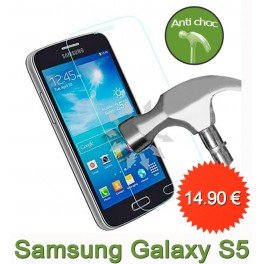 Protection en verre trempé pour Samsung Galaxy S5