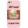 Coque All I need is your love rose vintage