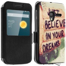 Housse personnalis&eacute;e avec fen&ecirc;tre Alcatel Pixi 3 3.5
