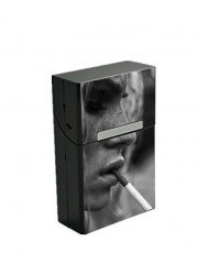 Etui cigarettes personnalisé en aluminium couleur noir