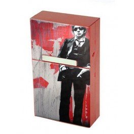 Etui à cigarettes à personnaliser en aluminium couleur rouge