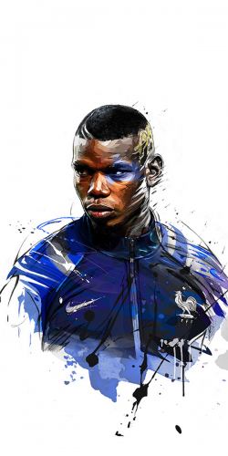 Coque Foot Pogba Portrait