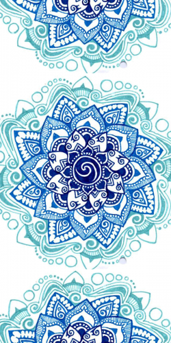Coque Mandala Fleur Bleue
