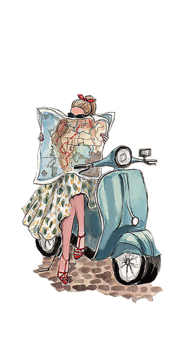 Coque Femme en Vespa