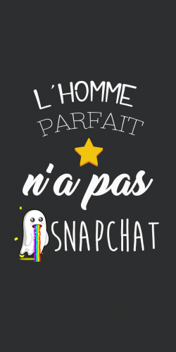 Coque L'homme parfait n'a pas snapchat 