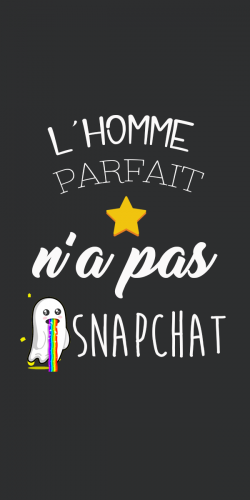 Coque L'homme parfait n'a pas snapchat