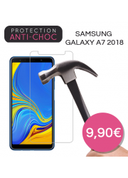 Protection en verre trempé pour Samsung Galaxy A7 2018