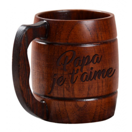 Mug en bois personnalis&eacute; &agrave; graver