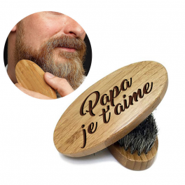 Brosse à barbe en bois personnalisée à graver 