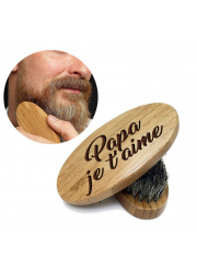 Brosse à barbe en bois personnalisée à graver 