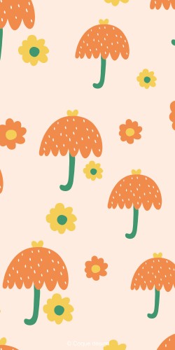 Coque artiste parapluie et nature