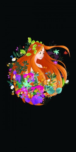 Coque Illustration Fille et Fleurs