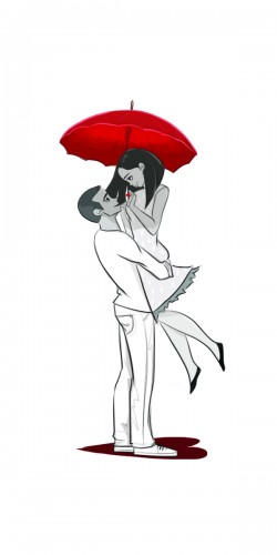 Coque Couple sous un parapluie