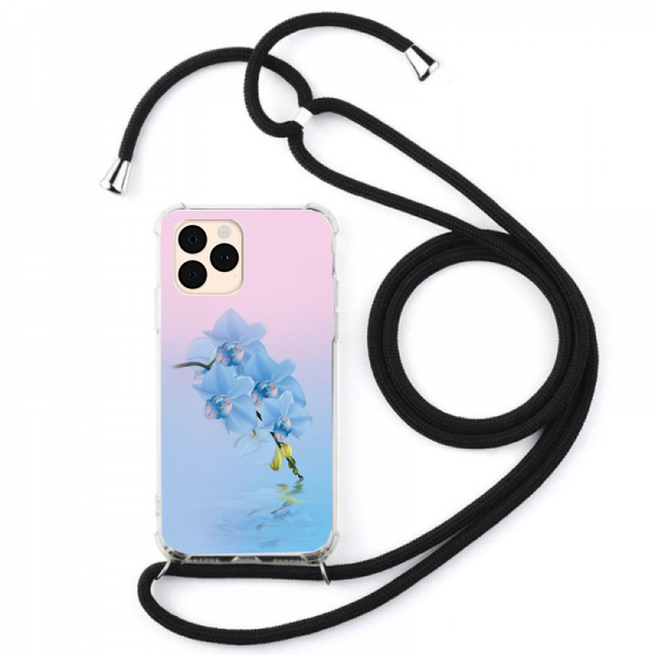 Coque IPhone 14 Avec Cordon Réglable - Housse Silicone Avec Lanière Tour De Cou, étui Sécurisé, Couleur Rouge, Accessoire Pratique
