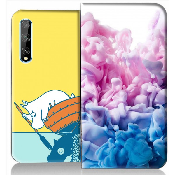 Cover Per Huawei P Smart S 2020 – Custodia Trasparente Con Stampa Farfalla Blu, Morbida TPU Antiurto E Antigraffio