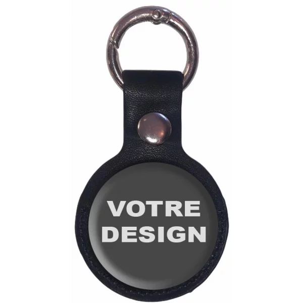 Étui de protection en cuir pour Air Tag Porte-clés Air Tag