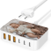 Chargeur USB C Rapide Multiple personnalisé - 100W 6 Port Prise USBC