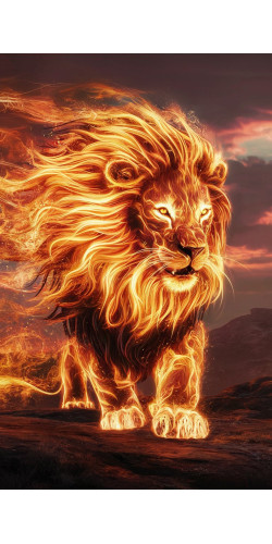Coque Lion en Feu