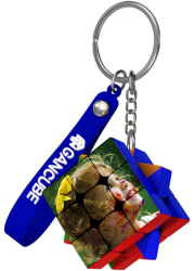 Mini Cube en Porte-cl&eacute;s 3x3 personnalis&eacute;e