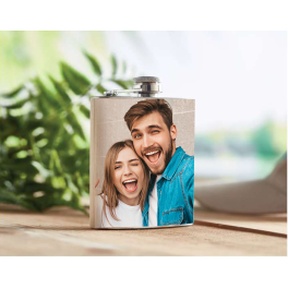 Id&eacute;e cadeau! Flasque en bois AVEC PHOTOS personnalis&eacute;