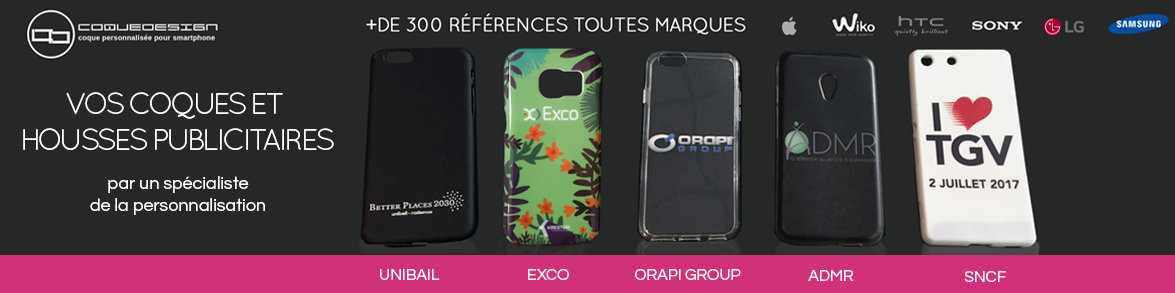 Coque publicitaire